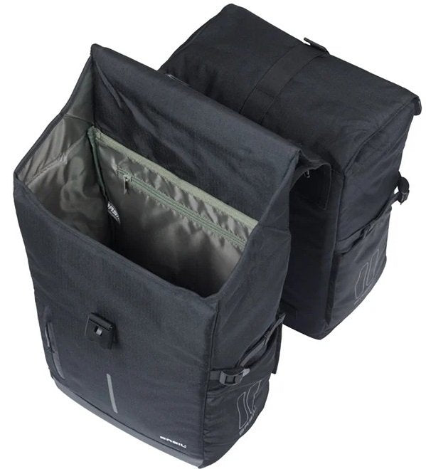 Basil fietstas dubbel Move zwart 30L