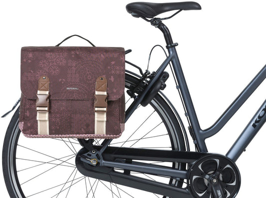 Basil fietstas dubbel Boheme fig red MIK 35L