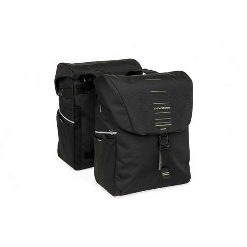 New Looxs fietstas dubbel Vigo black green 40L