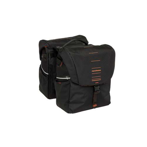 New Looxs fietstas dubbel Vigo black orange Rackti