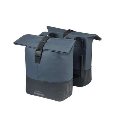 Basil fietstas dubbel Cove marine blauw/zwart 28-3