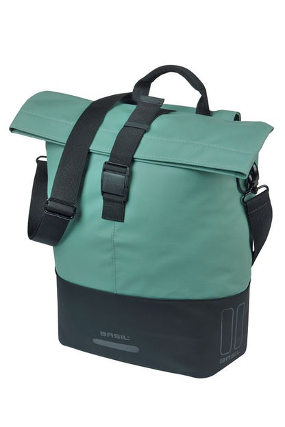 Basil shoppertas Cove MIK Hooks zilvergroen/zwart