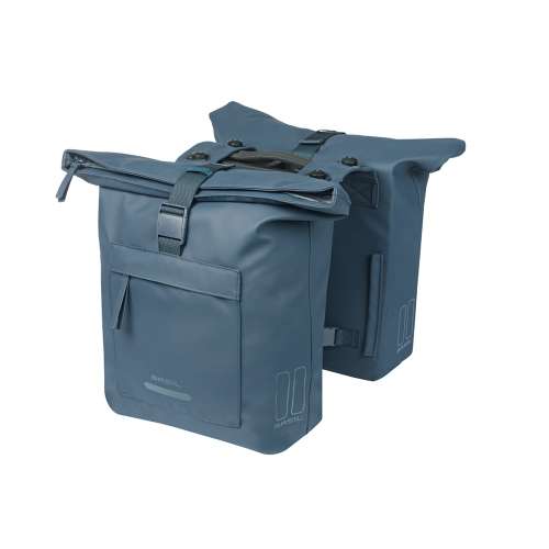 Basil fietstas dubbel Brooklyn marine blauw MIK 41
