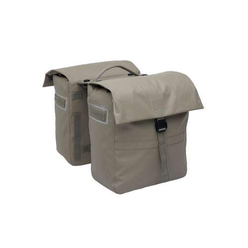 New Looxs fietstas dubbel Leeds taupe MIK 38L