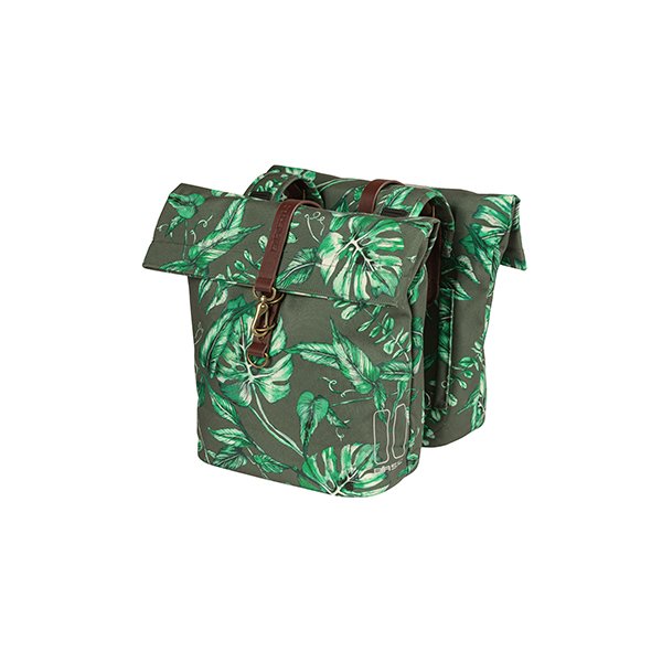 Basil fietstas dubbel Ever-Green thyme groen