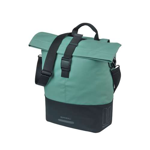 Basil shoppertas Cove MIK Hooks zilvergroen/zwart