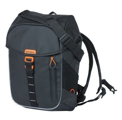 Basil rugtas Miles Tarpaulin Nordlight zwart oranj