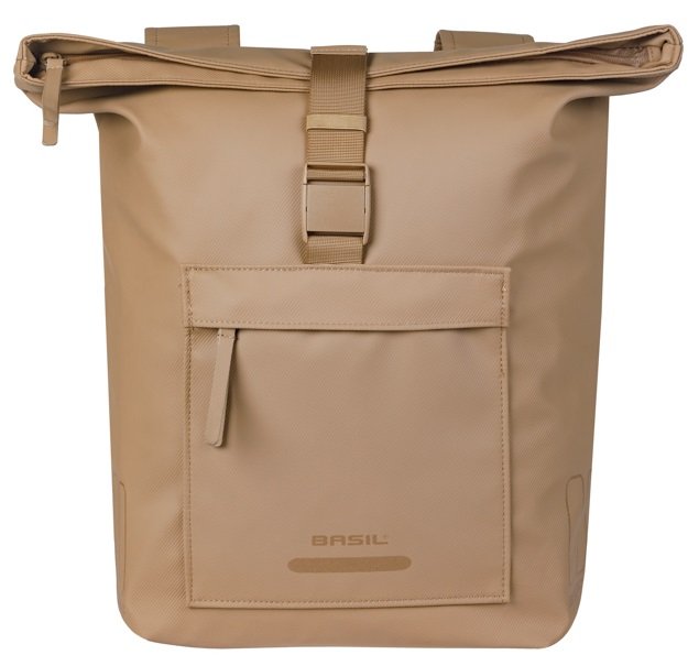 Basil fietstas dubbel Brooklyn zand 41L