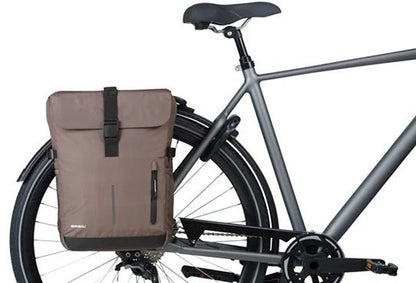 Basil fietstas dubbel Move bruin 30L