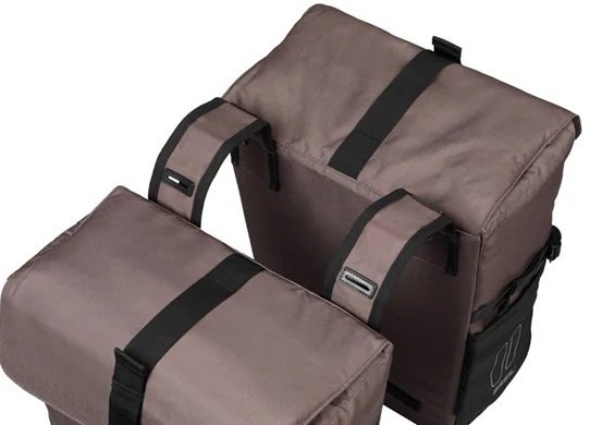Basil fietstas dubbel Move bruin 30L