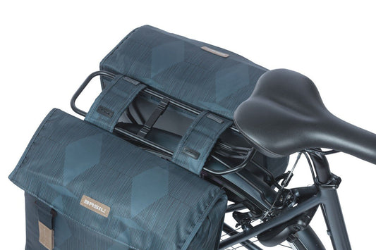 Basil fietstas dubbel Elegance estate blue 40-49L
