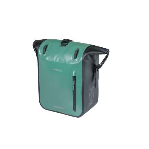 Basil fietstas enkel Rivo M MIK Hooks groen 12-15L