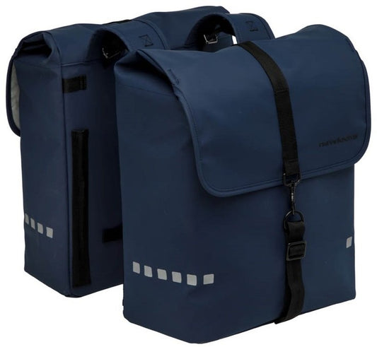 New Looxs fietstas dubbel Odense dark blue 39L