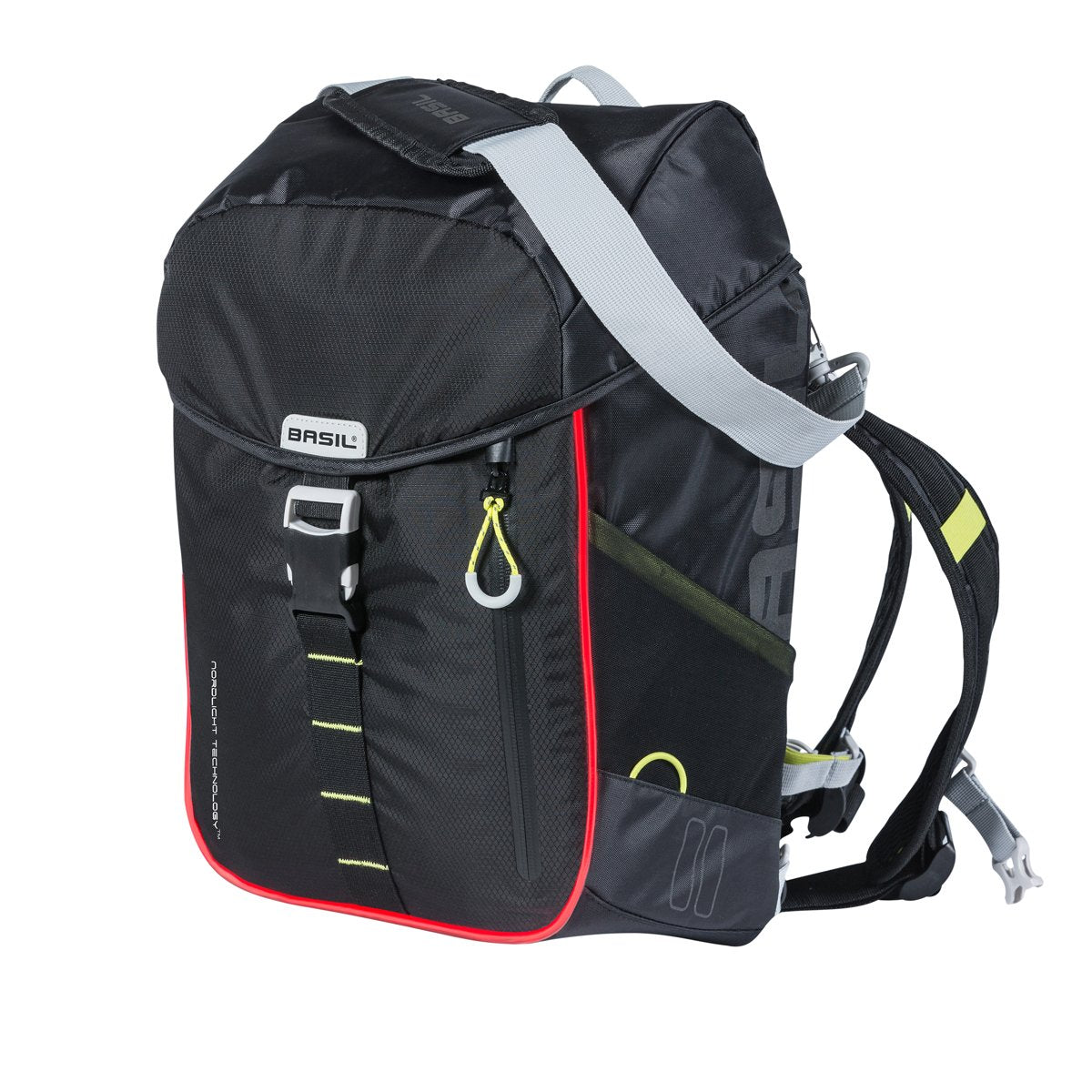 Basil rugtas Miles daypack Nordlicht black lime 17