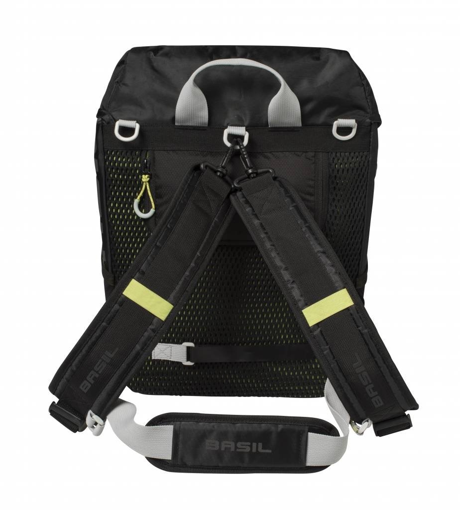 Basil daypack tas Miles black lime