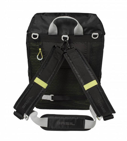 Basil daypack tas Miles black lime