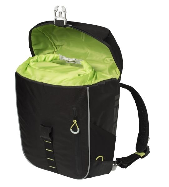 Basil daypack tas Miles black lime