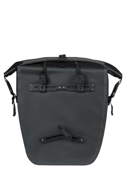 Basil fietstas enkel Rivo L MIK Hooks zwart 25-31L