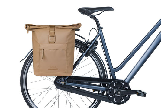Basil fietstas dubbel Brooklyn zand MIK 41L