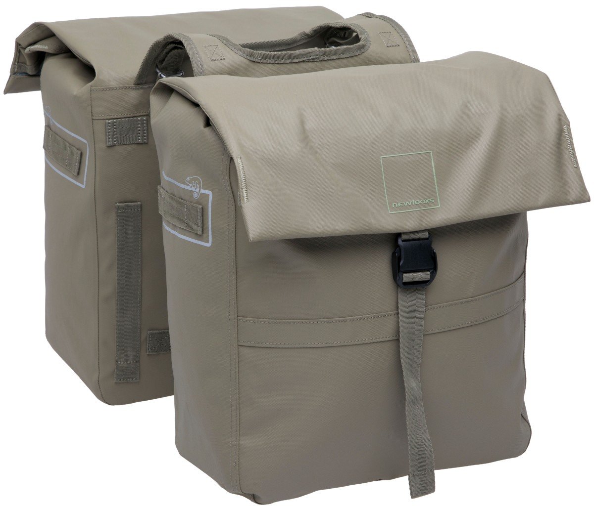 New Looxs fietstas dubbel Leeds taupe 38L
