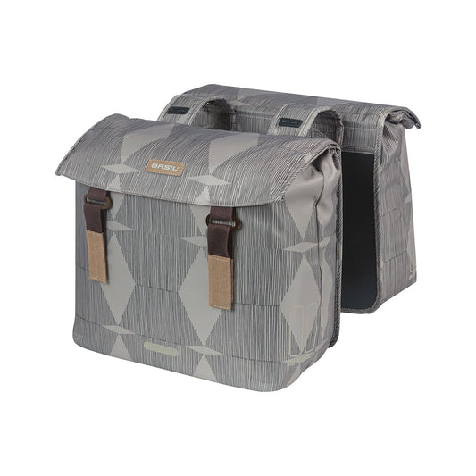 Basil fietstas dubbel Elegance chateau taupe 40-49