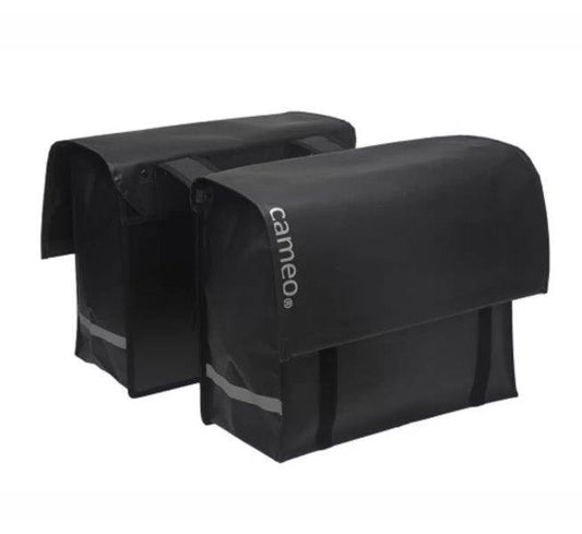 Cameo fietstas dubbel Cameo bisonyl dull zwart 46L