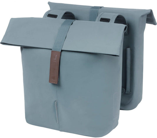Basil fietstas dubbel City graphite blue 28-32L