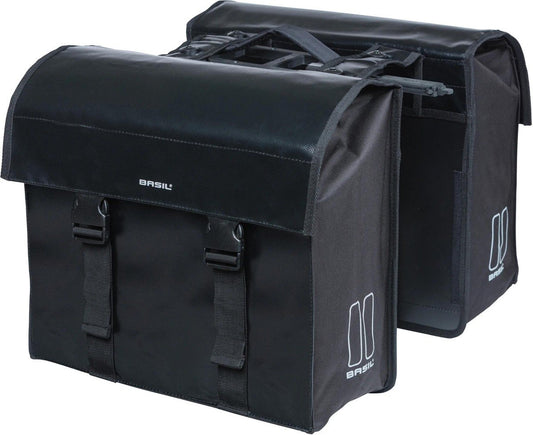Basil fietstas dubbel Urban load zwart MIK 48-53L