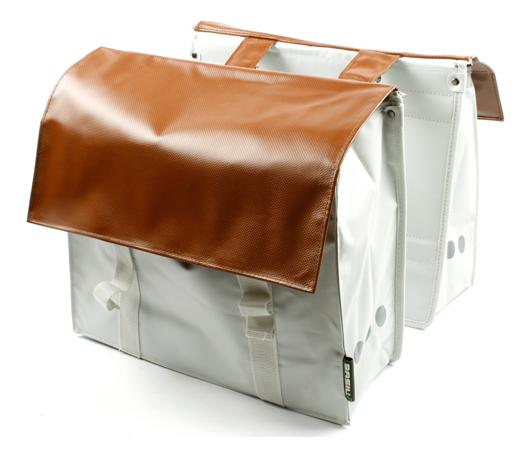 Tas bas dubbel wit/bruin 40l