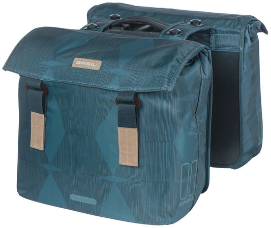 Basil fietstas dubbel Elegance estate blue MIK 40-