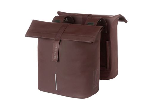 Basil fietstas dubbel City roasted brown 28-32L