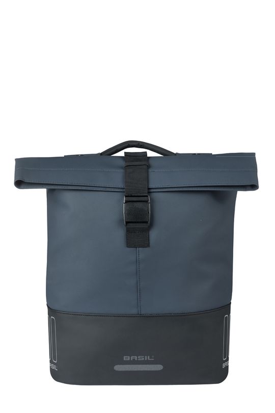 Basil fietstas dubbel Cove marine blauw/zwart MIK