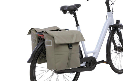 New Looxs fietstas dubbel Leeds taupe 38L