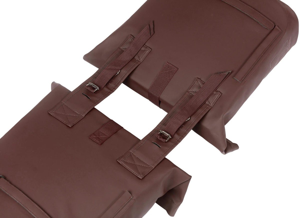 Basil fietstas dubbel City roasted brown 28-32L
