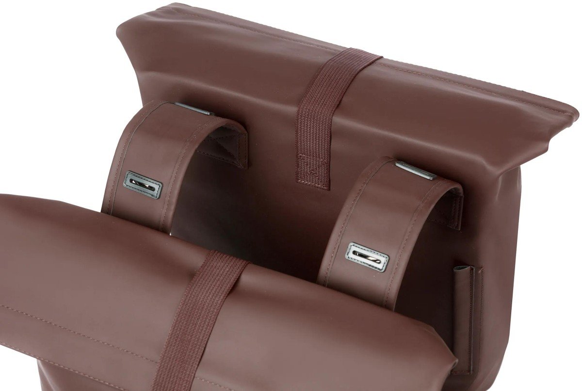 Basil fietstas dubbel City roasted brown 28-32L
