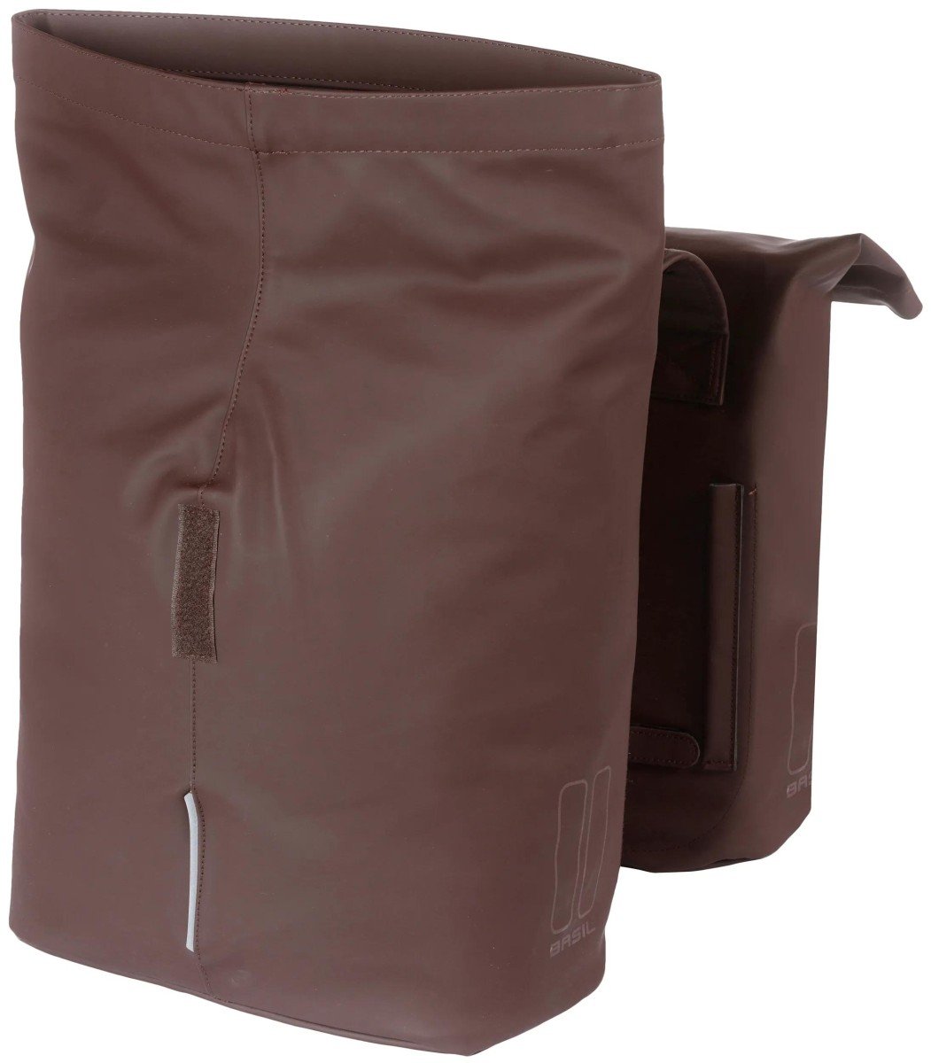 Basil fietstas dubbel City roasted brown 28-32L
