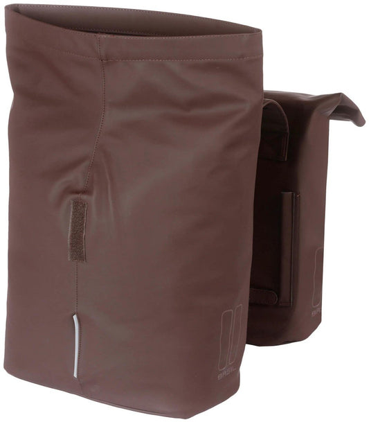 Basil fietstas dubbel City roasted brown 28-32L