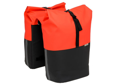 New Looxs fietstas dubbel Nyborg rood/zwart 34L
