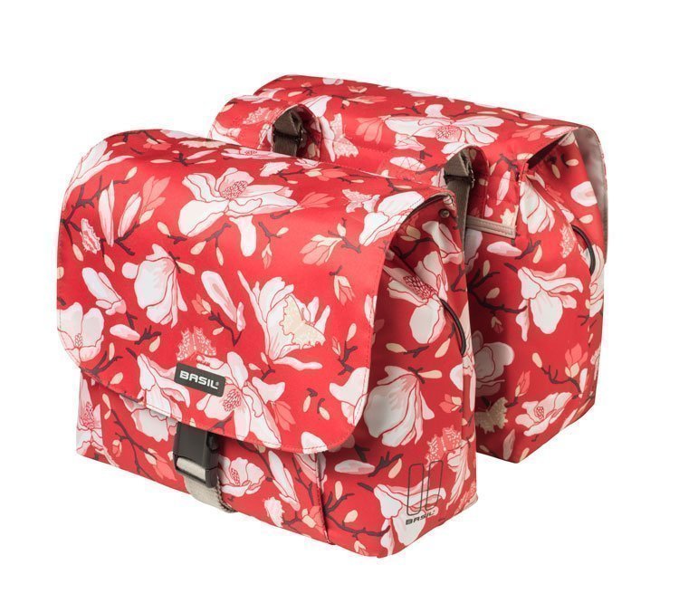 Basil dubb tas S Magnolia poppy red